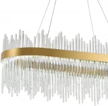 Подвесная люстра с таймером Natali Kovaltseva Smart Нимбы LED LAMPS 81264 (220V, хрусталь, пульт управления, управление смартфоном, на тросе)