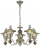 Подвесная люстра Velante 305-503-05 (220V, дуб, на цепи)