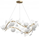 Подвесной светильник Kink Light Аста 07867-6B,33 (220V, на тросе, шарики, листья, ветки)