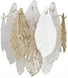 Бра Odeon Light Lace 5052/3W золото/белый/прозрачный/металл/стекло/фарфор/металл E14 3*40W (220V, подвески, лепестки)