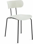 Стул VAN HALLEN (mod. 1534-45) белый/черный (пластик/металл)