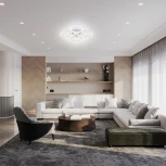 Потолочная люстра светодиодная Escada Alunit 10296/8LED BL 110Вт, с ПДУ, металл/акрил, белый/прозрачный (220V)