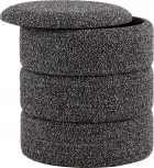 Пуф с ящиком Hive S букле черный меланж, Stool Group