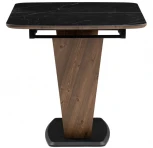 Стол на тумбе Woodville Петир 120х80х75 черный мрамор / орех / черный 532377