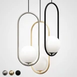 Подвесной светильник Matthew Mccormick Hoop 40 Silver Mila Pendant ImperiumLoft Hoop-B01 (179965-22) (220V, на проводе, шар)