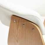 Стул VIMTA (mod.8021) натуральный/белый (дерево / экокожа)