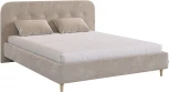 Кровать с основанием Лео 160х200 см Mebelson (ДСП,Дерево,Велюр,Металл/Латте,Капучино) арт.KM1.6-19.2765