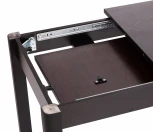 Стол TURIA ЛДСП/HPL/МДФ, 100 х 70+40 75 см, Мрамор чёрный/чёрный Tetchair 19735