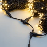 Комплект 3 тепло-белых нити по 20м, 600 LED, провод черный каучук 2,3мм, IP54 Laitcom ECO600-11-1WW