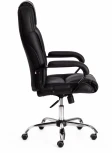 Кресло BERGAMO хром (22) кож/зам, черный, 36-6 Tetchair 19370