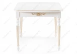 Стол Woodville Бевье молочный / золото 483900