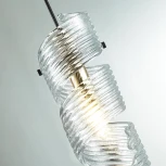 Подвесной светильник Odeon Light Fusilli 5439/1 (2 в 1 подвес-бра) черный/золото/металл/стекло E14 1*40W (220V, на проводе)