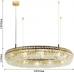 Подвесная люстра Favourite Monilibus 4015-12P (220V, хрусталь, на тросе, круглые)