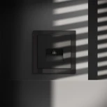 Розетка Ethernet RJ-45 (черный матовый) Voltum S70 VLS060108