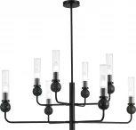 Потолочная люстра на штанге ST Luce Medea SL1244.403.08 черный/прозрачный E14 8*40W (220V)