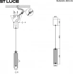 Подвесной светильник ST Luce Bamboo SL6224.303.01 Латунь/Прозрачный LED 1*8W 4000K