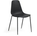 Обеденный стул La Forma (ex Julia Grup) Whatts (Черный/ Сталь,Полипропилен,Пластик,Металл)