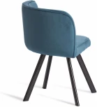 Комплект (стол, 4 стула) QUADRON (mod. PT14) Tetchair (МДФ,Металл,Велюр/Синий,Черный) арт. 21300