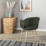 Стул R-Home Oscar тёмно-зеленый/нат.дуб