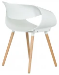 Стул обеденный ALIEN (ножки светлый бук, цвет белый (W-02))