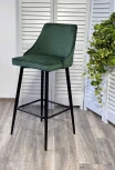 Барный стул ПАРКЕР H-30 Изумрудный, велюр / черный каркас, поворот.360 град., M-City 688M05129