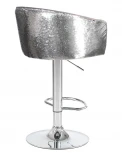 Стул барный DARCY SHINY (серый велюр с серебрянными пайетками)