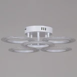 Потолочная люстра на штанге светодиодная с пультом  и ночным режимом Reluce 09837-0.3-3+3 WH (Умный дом)