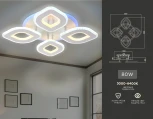 Потолочная люстра Ambrella Acrylica FA8841 (регулировка яркости, LED, 220V, пульт управления, цветы)