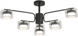 Потолочная люстра на штанге Lumion Natalina 8349/6C черный/прозрачный, металл/стекло LED GX53 6*7W 220V