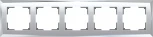 Рамка на 5 постов Diamant (зеркальный) Werkel W0051220 (a051016)