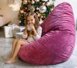 Кресло мешок Dreambag Груша Фиолетовый Микровельвет (3XL, Классический) 5012241