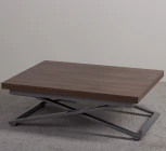 Стол-трансформер Левмар Compact D69/S59 дуб шамони темный/ опоры серебро от фабрики Levmar