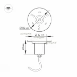 Встраиваемый светильник уличный для бассейна RGB Arlight KT-AQUA 024939 (LED, 12V, IP68)