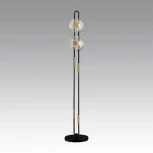 Торшер Odeon Light Magnet 5407/23FL черный/золотой/металл/стекло LED 23W 3000K 1940Лм (220V, выключатель, круглые)