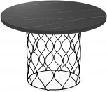 Столик журнальный Sheffilton SHT-TU49/ЛДСП 60 черный муар/камень пьетра гриджио черный от фабрики Sheffilton