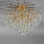 Люстра потолочная на штанге Crown 1113/7PL E27*60W White/Gold (220V, хрусталь, круглые)