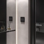 Умный сенсорный выключатель двухклавишный с подсветкой (черный) Werkel W4523008 (a064142)