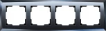 Рамка на 4 поста Diamant (черный) Werkel W0041208 (a051445)