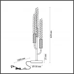 Настольная лампа Odeon Light Kolos 5449/9TL сатинированн.латунь/прозрачн./металл/стекло/хрустальное стекло/эпоксидная смола LED 9W 3000K (220V, выключатель)