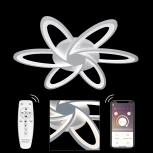 Потолочная люстра Natali Kovaltseva HIGH-TECH LED LAMPS 82008 (регулировка яркости, 220V, пульт управления, умный дом - LampSmart, цветы)