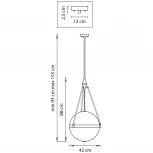 Потолочная люстра на штанге Lightstar Modena 816047 (220V, шар)