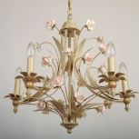 Подвесная люстра Abrasax Suzanne SD0843/5 (220V, на цепи, цветы, листья, розы)