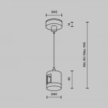 Подвес тросовый Hang с прямым коннектором питания Flarity латунь Maytoni Accessories for tracks Flarity TRA157SW-IPC1-BS (24V)