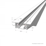 Встраиваемый шинопровод под гипсокартон магнитный Black RAUMBERG KTK2200Bk