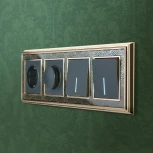 Выключатель одноклавишный с подсветкой (черный матовый) Werkel W1110108 (a051599)