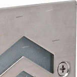 Светильник встраиваемый в стену уличный светодиодный Horoz Bor, 1 лампа, никель с белым