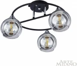 Потолочная люстра на штанге Arte Milano AMALFI 322403/3 BK+CR (220V, шар)