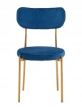 Стул Stool Group Барбара велюр синий золотые ножки УТ000028058