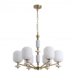 Подвесная люстра Lumion Alegra 8334/6 бронза/белый, металл/керамика/стекло E27 6*40W 220V (на цепи)