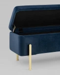 Банкетка Stool Group Болейн с ящиком велюр синий УТ000025573